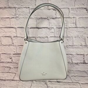 Kate Spade Leila Triple Medium Compartment Leather Shoulder Purse Lime Sherbert